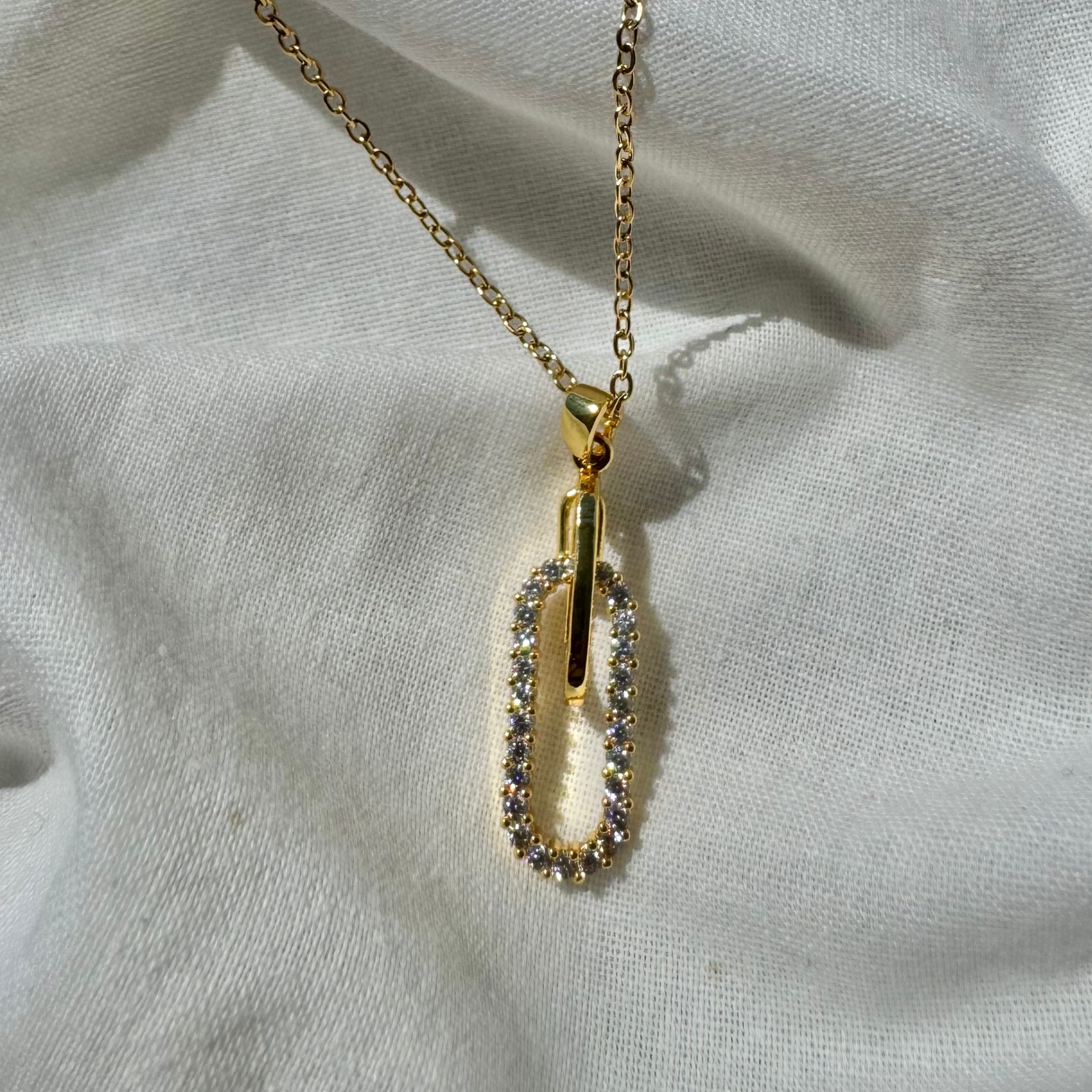 Paper clip necklace